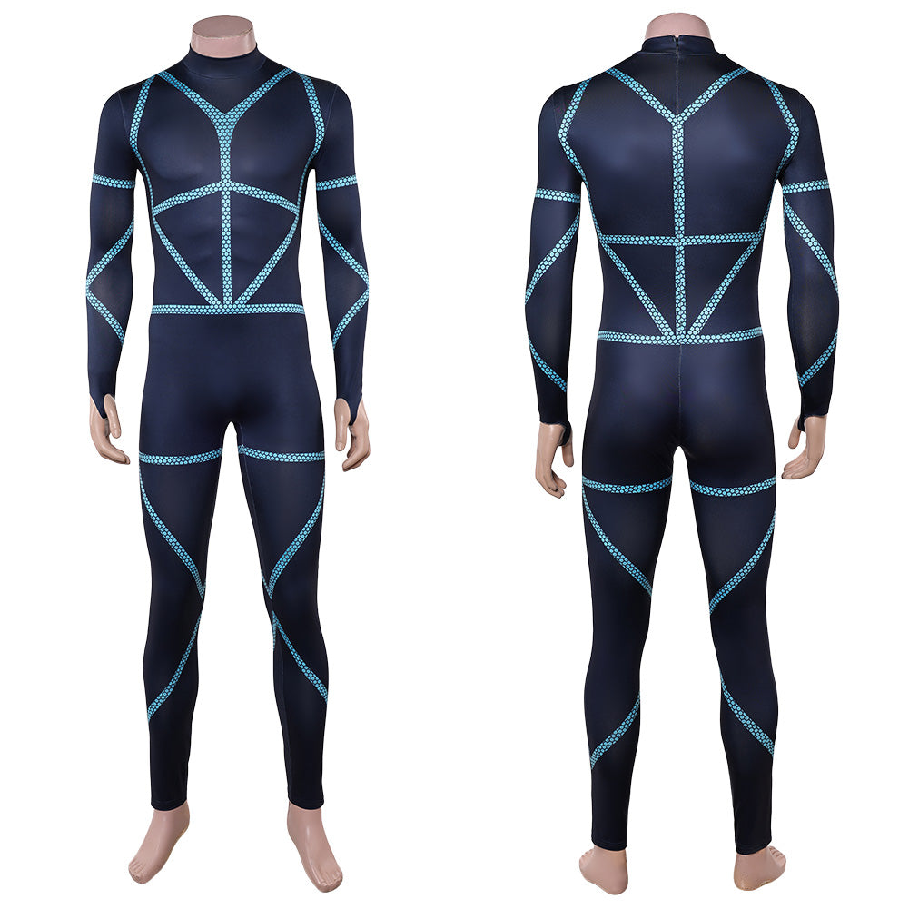 Cosplay Costume Yoichi Isagi Blue Lock Live Action(2026) Film Cosplay Combinaison Noire et Bleue Homme