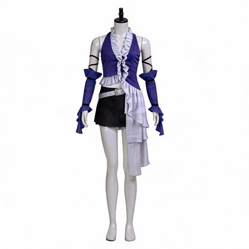 Cosplay Costume Yuna Final Fantasy Re: Resonance(2026) Jeu Cosplay Tenue Violette Femme