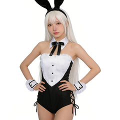 Cosplay Costume Yuuki Sorimachi Playing Death Games to Put Food on the Table(2026) Anime Cosplay Tenue Noire et Blanche Femme