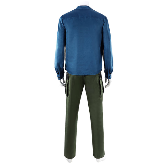 Cosplay Costume Zorro One Piece Live Action 2(2026) TV Cosplay Tenue Bleue Homme