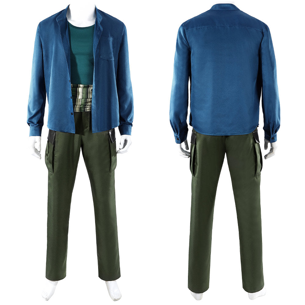 Cosplay Costume Zorro One Piece Live Action 2(2026) TV Cosplay Tenue Bleue Homme