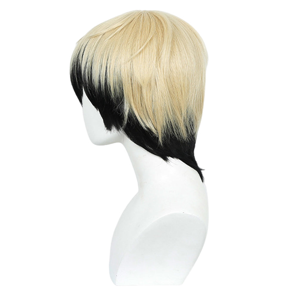 Cosplay Perruque Naoya Zenin Jujutsu Kaisen Saison 3(2026) Anime Perruque Jaune et Noire Homme