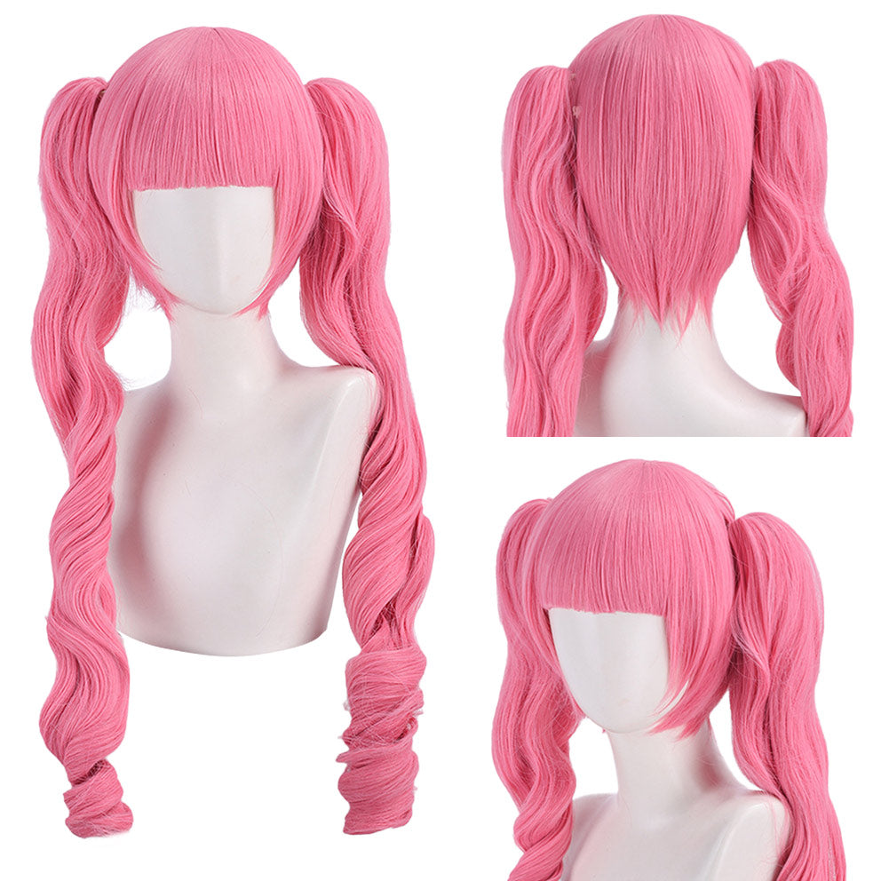 Cosplay Perruque Perona One Piece Thriller Bark Arc Anime Perruque Rose Femme