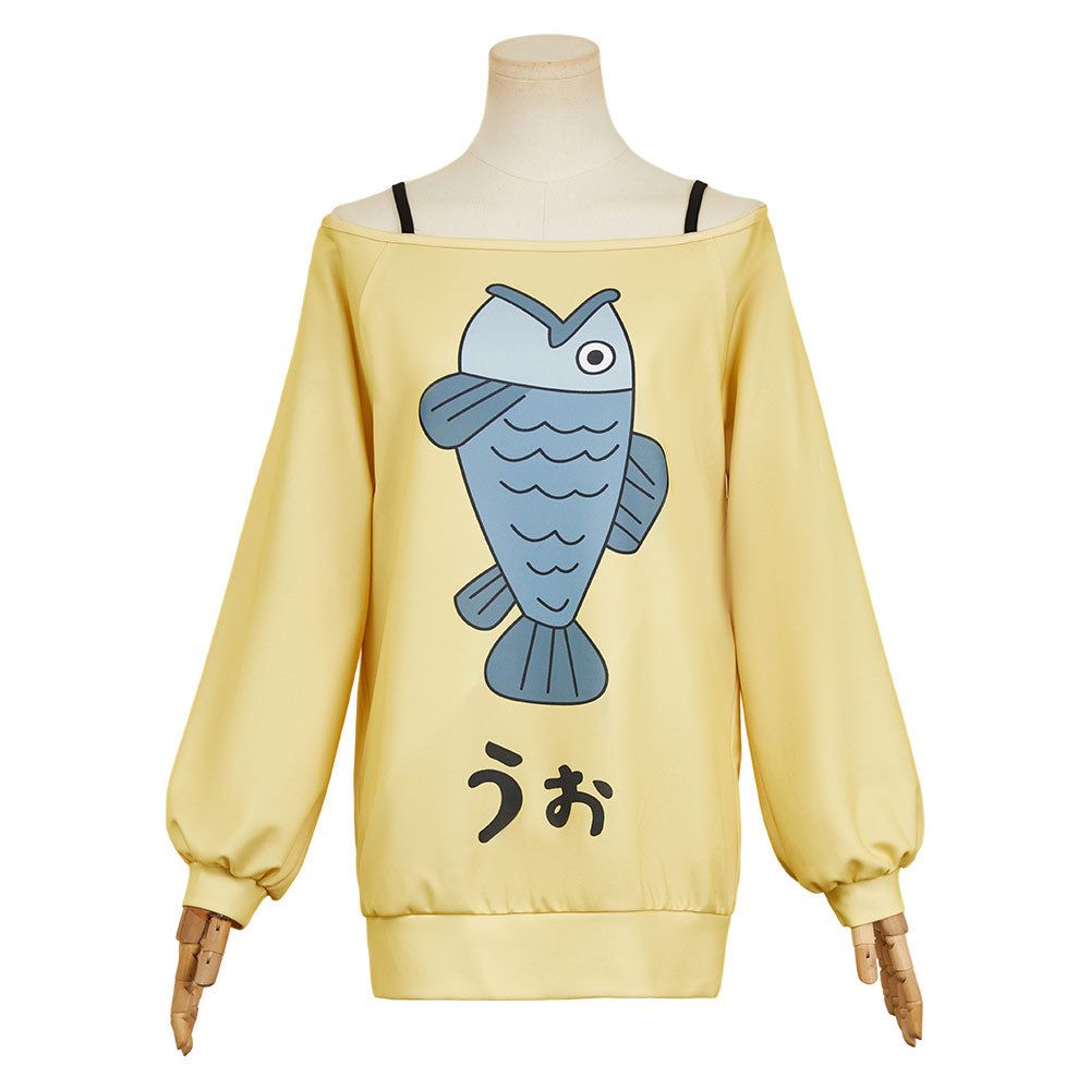 Dandadan Momo Ayase Sweat-shirt Jaune Cosplay Costume