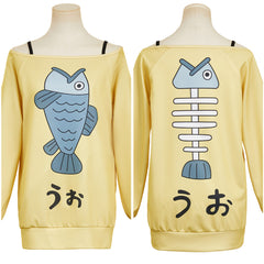 Dandadan Momo Ayase Sweat-shirt Jaune Cosplay Costume