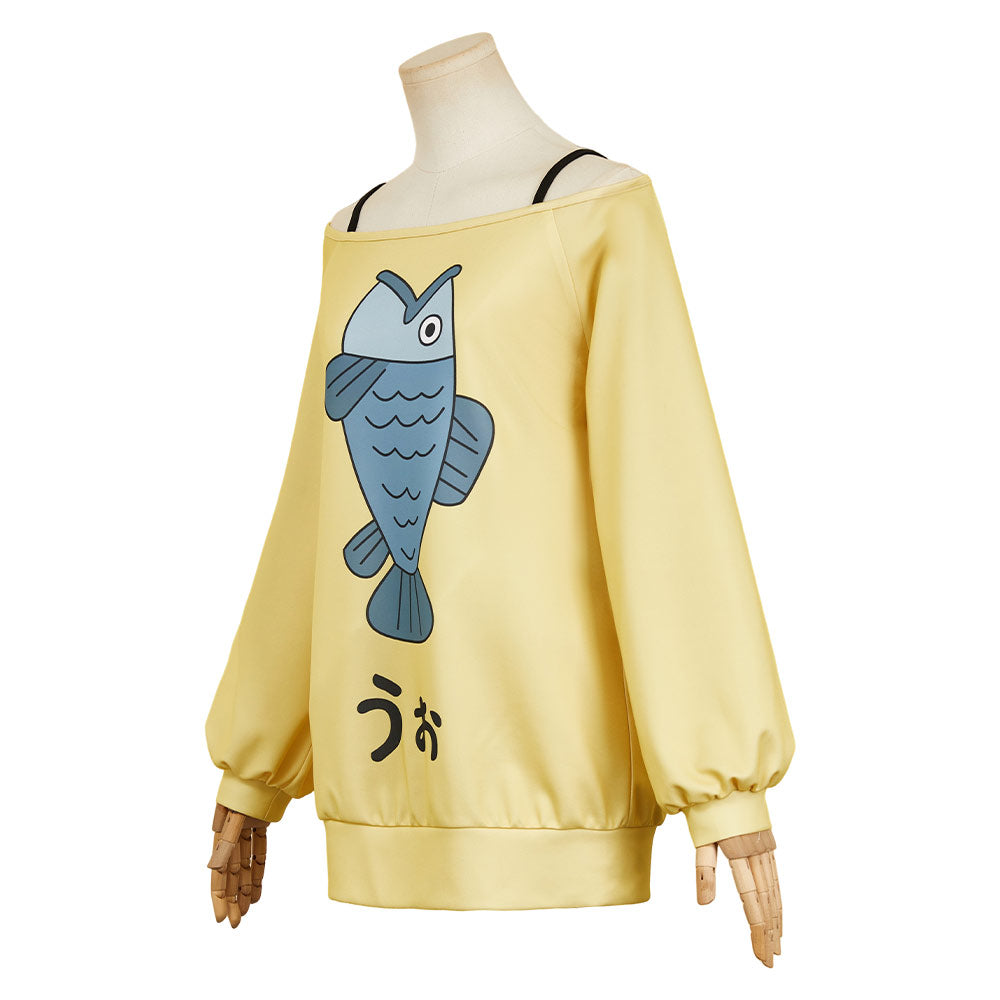 Dandadan Momo Ayase Sweat-shirt Jaune Cosplay Costume