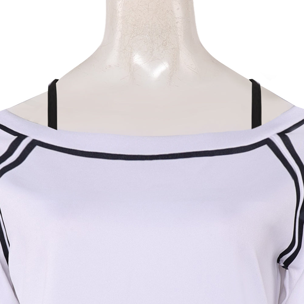 Dandadan Saison 2 (2025) Momo Ayase Haut Blanche et Noire Cosplay Costume