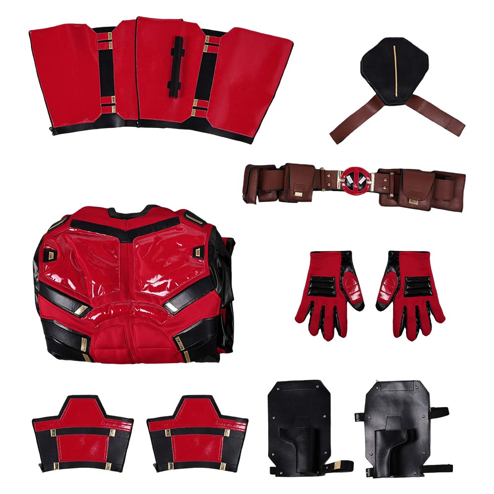 Deadpool & Wolverine(2024) Deadpool Combinaison Rouge Cosplay Costume Ver.3