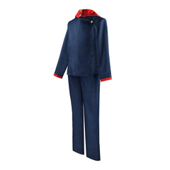 Déguisement Anime JJK Yuji Itadori Tenue de Sweat-shrit Costume Bleu et Rouge