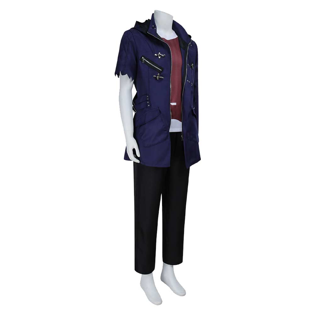 Devil May Cry 5 Nero Tenue Bleue et Noire Cosplay Costume