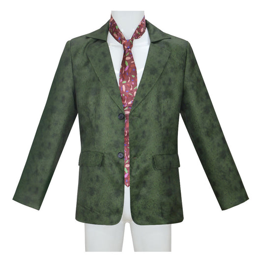 Disco Elysium Harrier Du Bois Veste Verte+Cravate Cosplay Costume