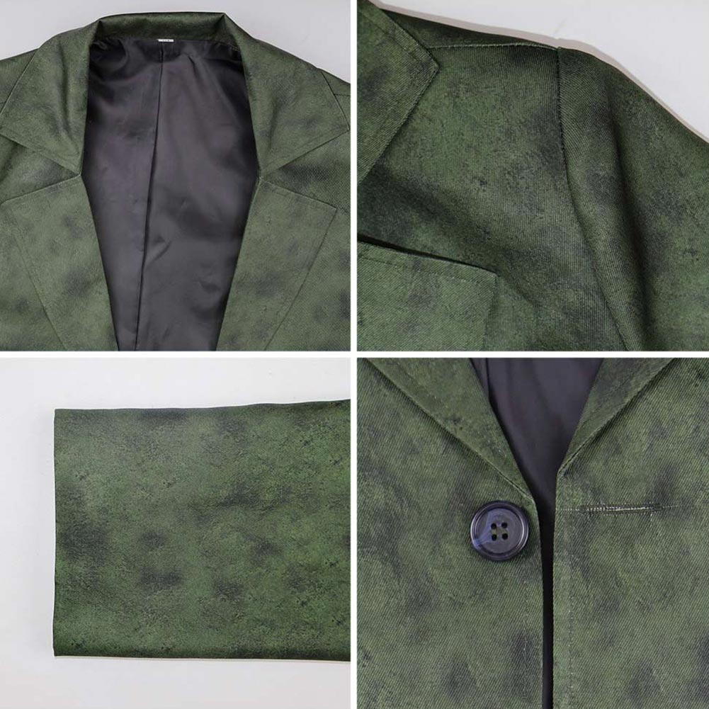 Disco Elysium Harrier Du Bois Veste Verte+Cravate Cosplay Costume