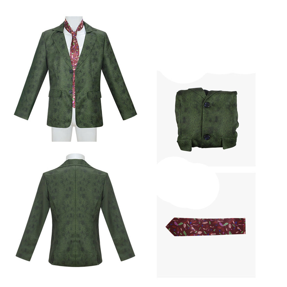 Disco Elysium Harrier Du Bois Veste Verte+Cravate Cosplay Costume