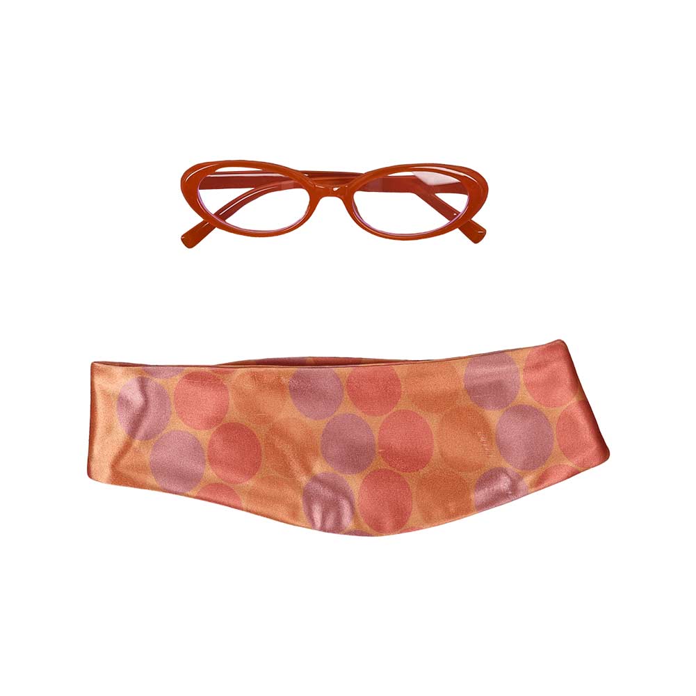 Dream Productions(2024) Paula Persimmon Lunettes+Foulard Orange Cosplay Accessoire