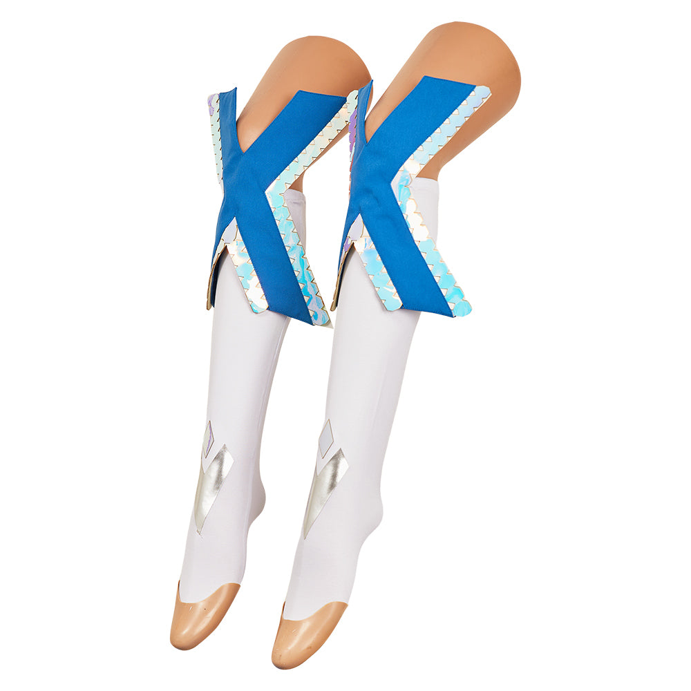 Emma Frost Tenue Bleue et Blanche Cosplay Costume
