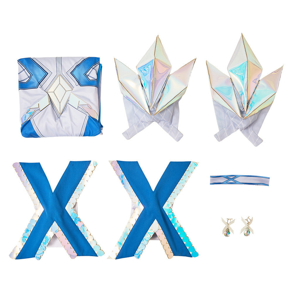 Emma Frost Tenue Bleue et Blanche Cosplay Costume