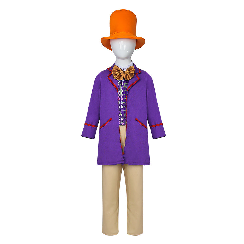 Enfant Film Willy Wonka & the Chocolate Factory Wonka Cosplay Costume