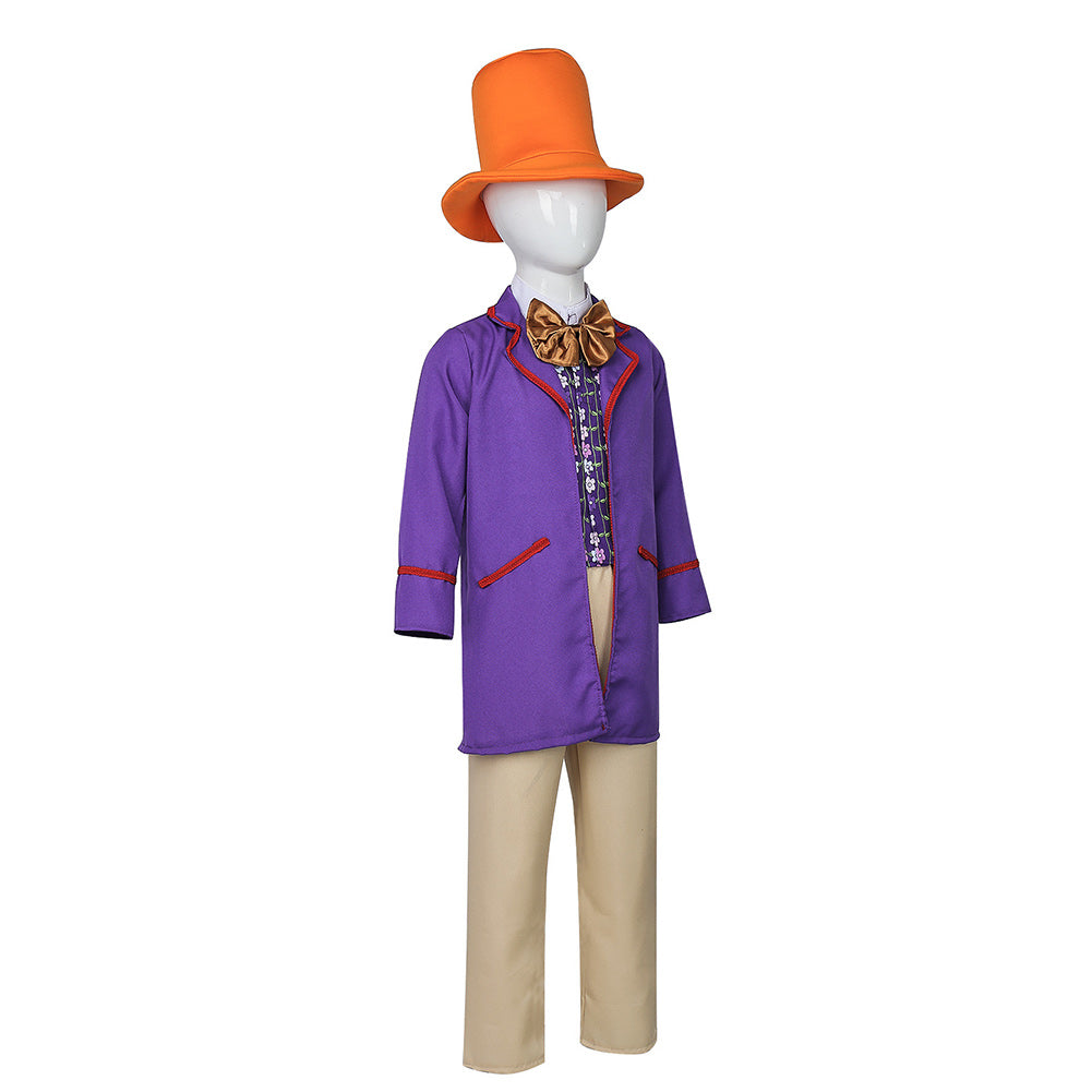 Enfant Film Willy Wonka & the Chocolate Factory Wonka Cosplay Costume