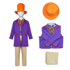 Enfant Film Willy Wonka & the Chocolate Factory Wonka Cosplay Costume