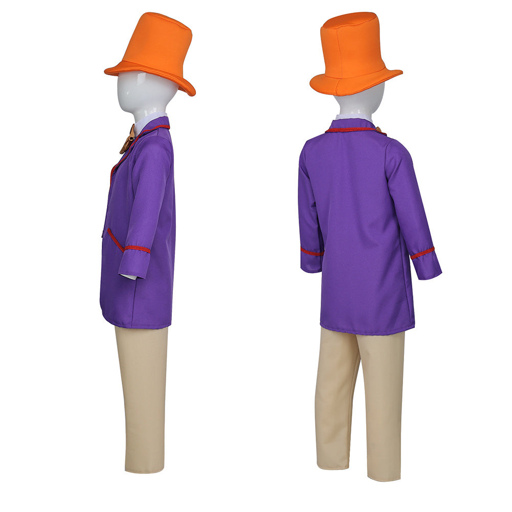 Enfant Film Willy Wonka & the Chocolate Factory Wonka Cosplay Costume