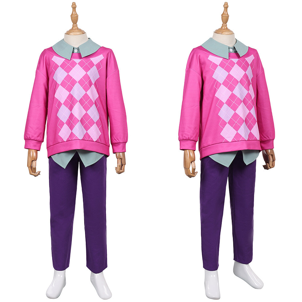 Enfant Kpop Demon Hunters(2025) Baby Saja Tenue Rose Sans Chapeau Cosplay Costume