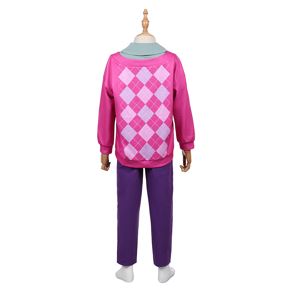 Enfant Kpop Demon Hunters(2025) Baby Saja Tenue Rose Sans Chapeau Cosplay Costume