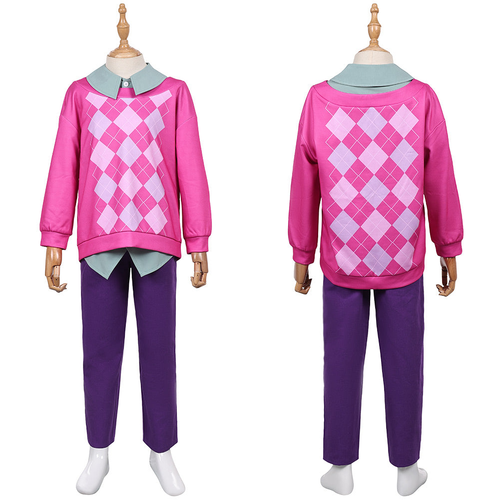 Enfant Kpop Demon Hunters(2025) Baby Saja Tenue Rose Sans Chapeau Cosplay Costume