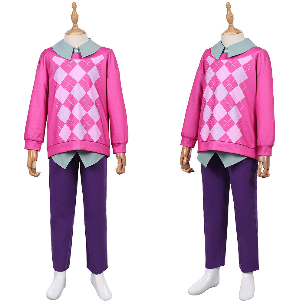 Enfant Kpop Demon Hunters(2025) Baby Saja Tenue Rose Sans Chapeau Cosplay Costume