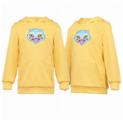 Enfant KPop Demon Hunters(2025) Huntrix Zoey Sweat-shirt à Capuche Jaune Cosplay Costume