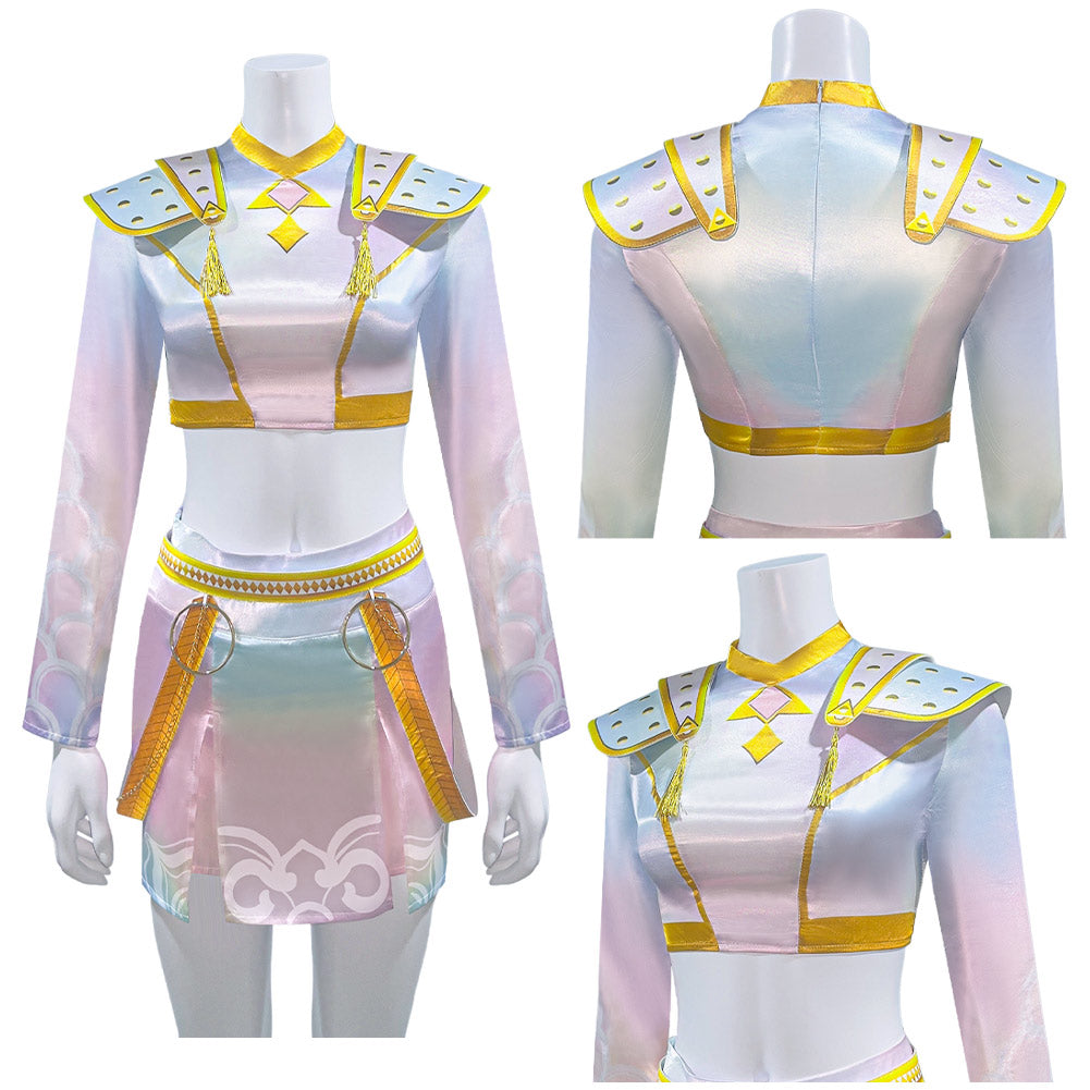 Enfant KPop Demon Hunters(2025) Huntrix Zoey What It Sounds Like Tenue Cosplay Costume Ver.2