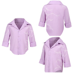 Enfant KPop Demon Hunters(2025) Jinu Saja Chemise Rose Cosplay Costume