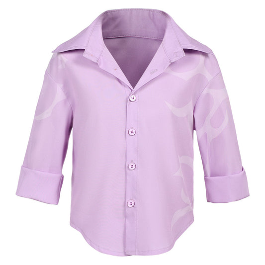 Enfant KPop Demon Hunters(2025) Jinu Saja Chemise Rose Cosplay Costume