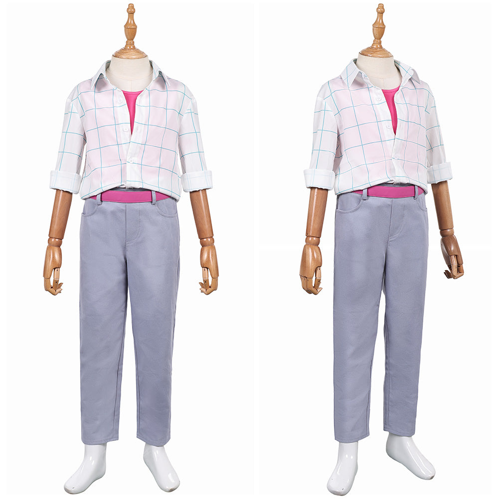Enfant KPop Demon Hunters(2025) Jinu Saja Tenue de Chemise Blanche Cosplay Costume