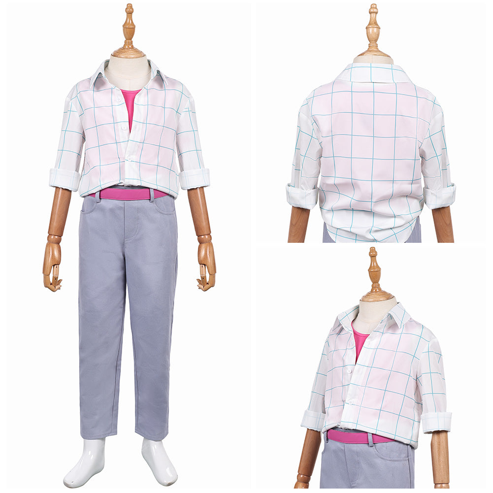 Enfant KPop Demon Hunters(2025) Jinu Saja Tenue de Chemise Blanche Cosplay Costume