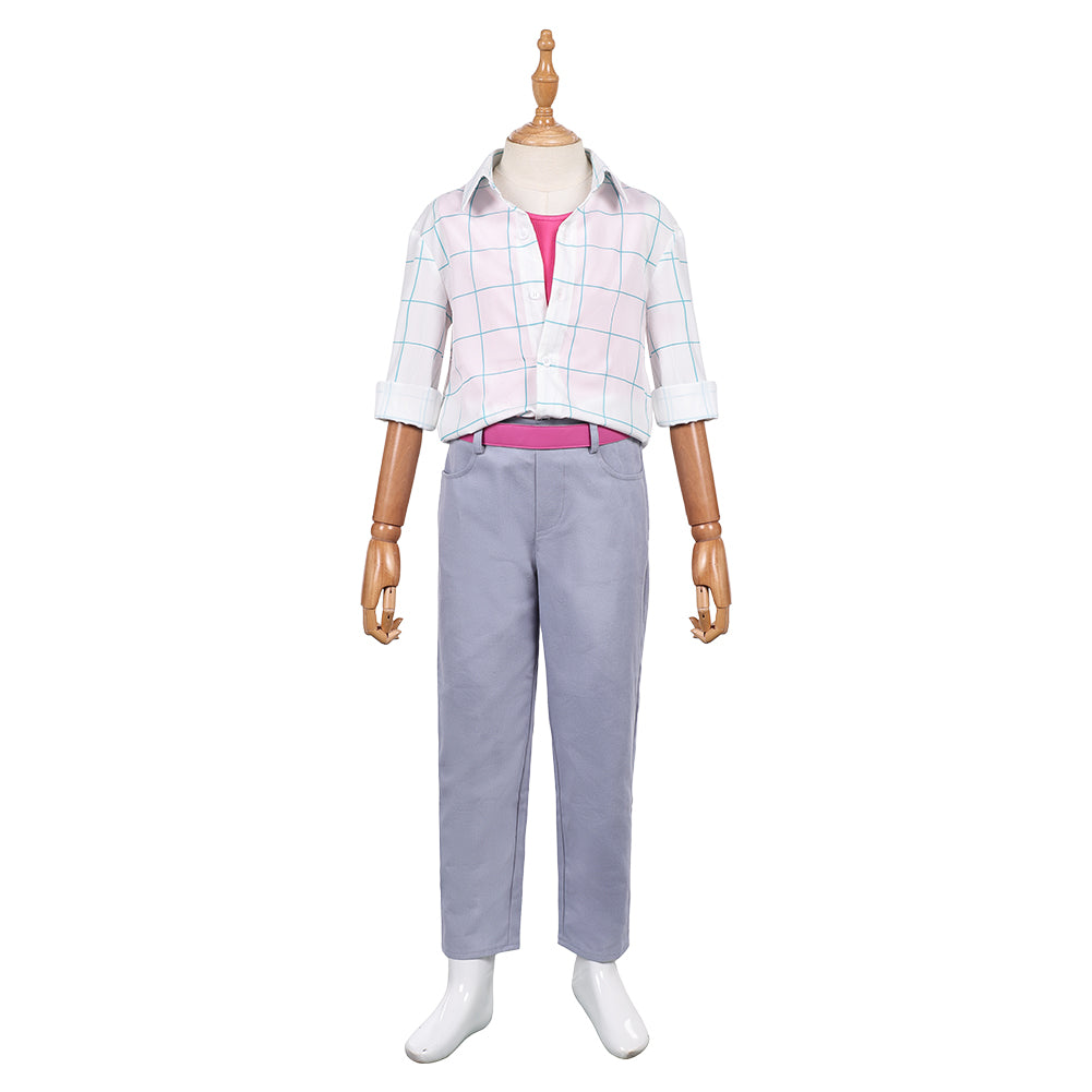 Enfant KPop Demon Hunters(2025) Jinu Saja Tenue de Chemise Blanche Cosplay Costume