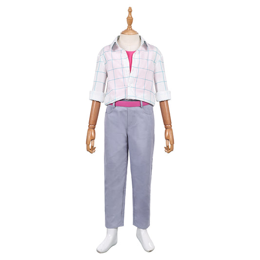 Enfant KPop Demon Hunters(2025) Jinu Saja Tenue de Chemise Blanche Cosplay Costume