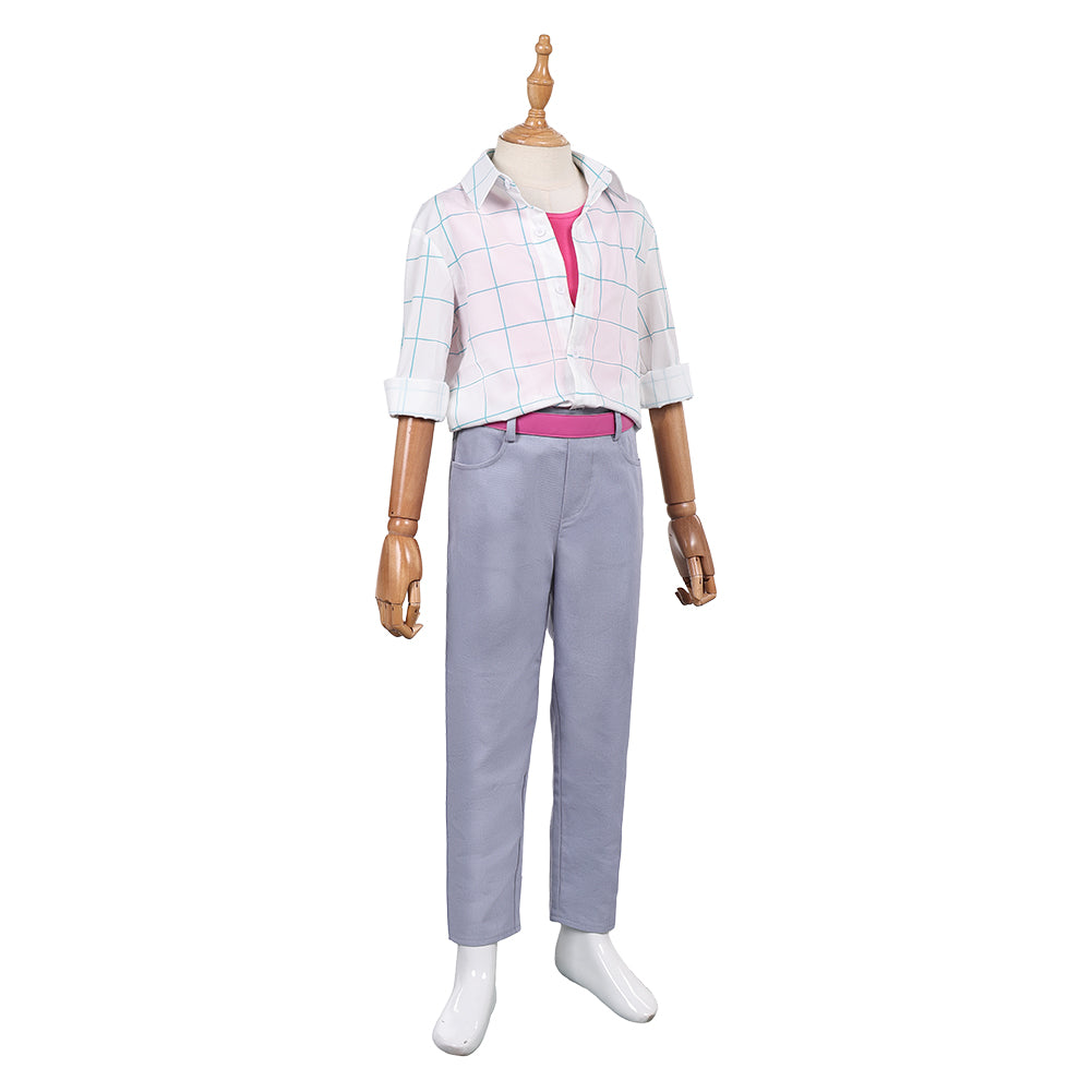 Enfant KPop Demon Hunters(2025) Jinu Saja Tenue de Chemise Blanche Cosplay Costume
