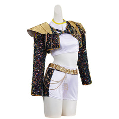 Enfant KPop Demon Hunters(2025) Rumi Golden Tenue Noire Cosplay Costume