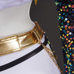 Enfant KPop Demon Hunters(2025) Rumi Golden Tenue Noire Cosplay Costume