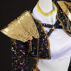 Enfant KPop Demon Hunters(2025) Rumi Golden Tenue Noire Cosplay Costume