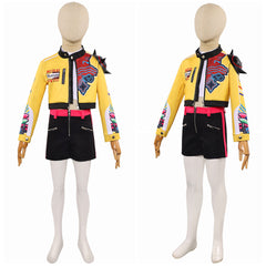 Enfant KPop Demon Hunters(2025) Rumi Tenue Jaune et Noire Cosplay Costume