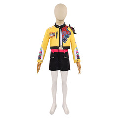 Enfant KPop Demon Hunters(2025) Rumi Tenue Jaune et Noire Cosplay Costume