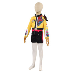 Enfant KPop Demon Hunters(2025) Rumi Tenue Jaune et Noire Cosplay Costume