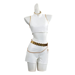 Enfant KPop Demon Hunters(2025) Rumi What It Sounds Like Tenue Blanche Cosplay Costume