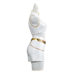 Enfant KPop Demon Hunters(2025) Rumi What It Sounds Like Tenue Blanche Cosplay Costume