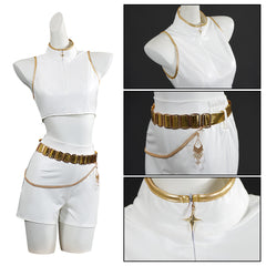 Enfant KPop Demon Hunters(2025) Rumi What It Sounds Like Tenue Blanche Cosplay Costume