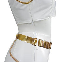 Enfant KPop Demon Hunters(2025) Rumi What It Sounds Like Tenue Blanche Cosplay Costume