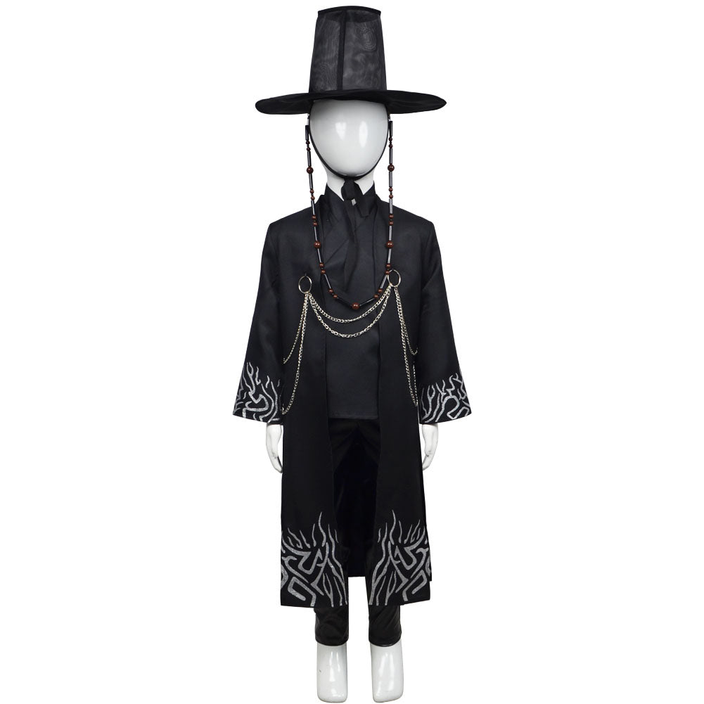 Enfant Kpop Demon Hunters(2025) Saja Boys Tenue Noire Cosplay Costume