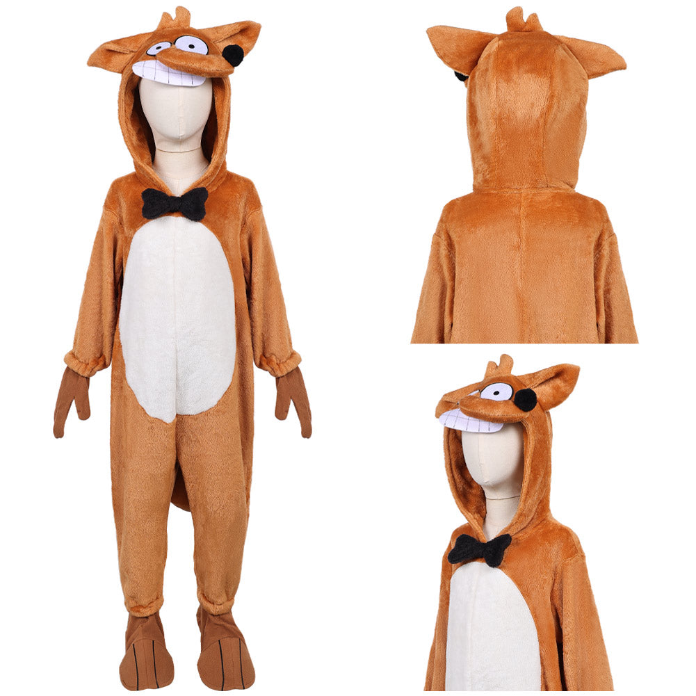 Enfant Le Grand Méchant Renard et Autres Contes... Renard Pyjama Orange Cosplay Costume
