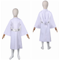 Enfant Princess Leia Robe Blanche Cosplay Costume